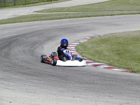 Joey late apexing in his new ride at Norway (11)